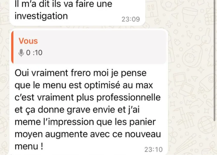Témoignage client RestoLance : menu optimise max